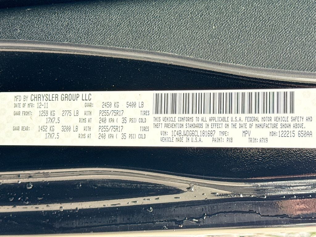 2012 Jeep Wrangler Unlimited Sport