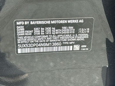 2022 BMW X3 xDrive30i