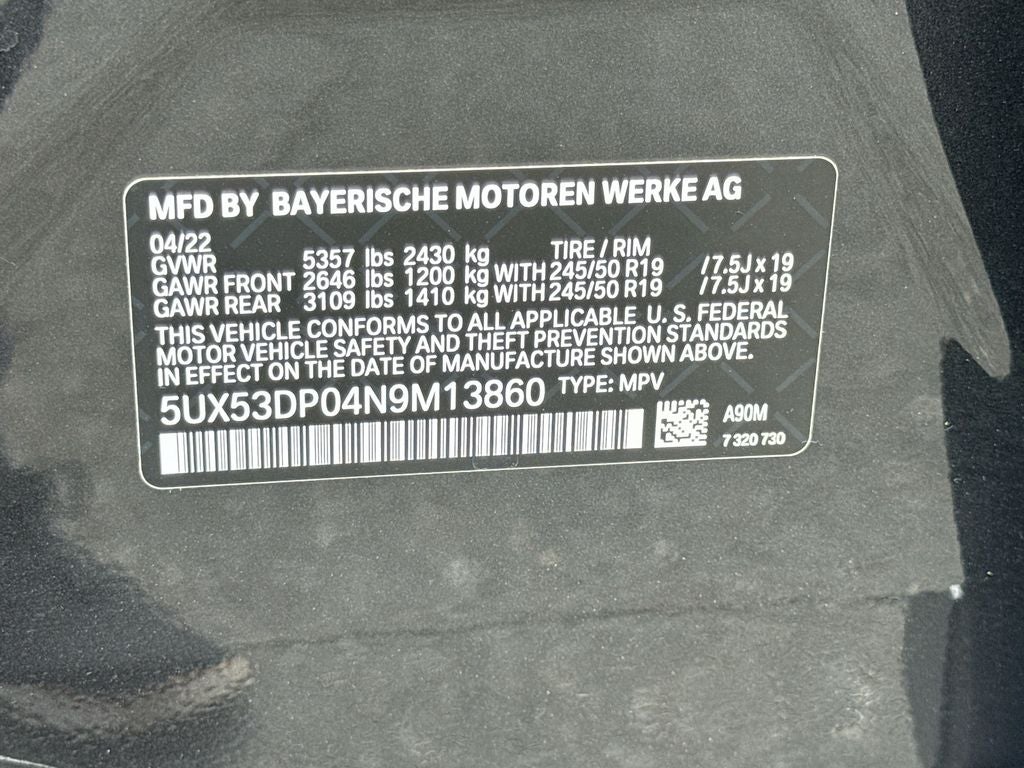 2022 BMW X3 xDrive30i