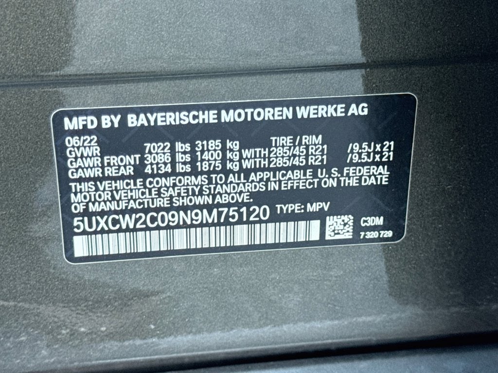 2022 BMW X7 xDrive40i