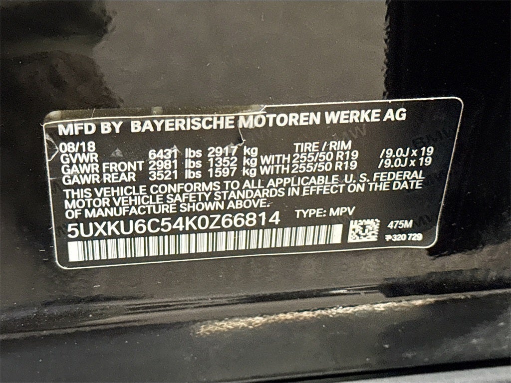 2019 BMW X6 xDrive50i