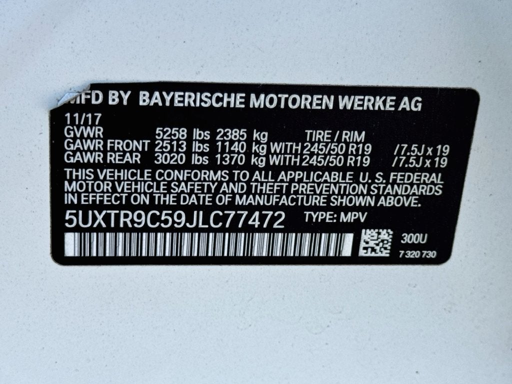 2018 BMW X3 xDrive30i