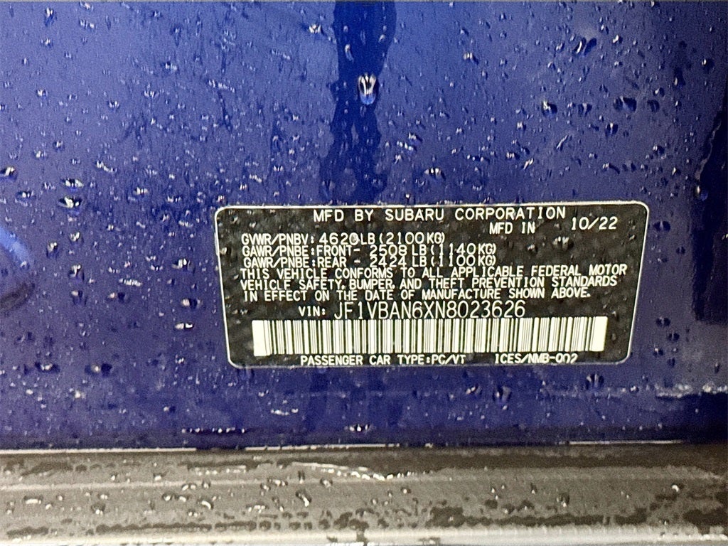 2022 Subaru WRX Limited