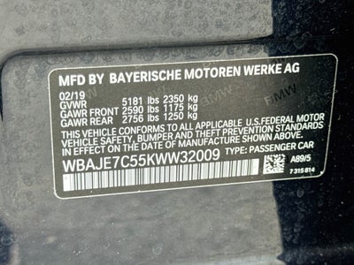 2019 BMW 5 Series 540i xDrive