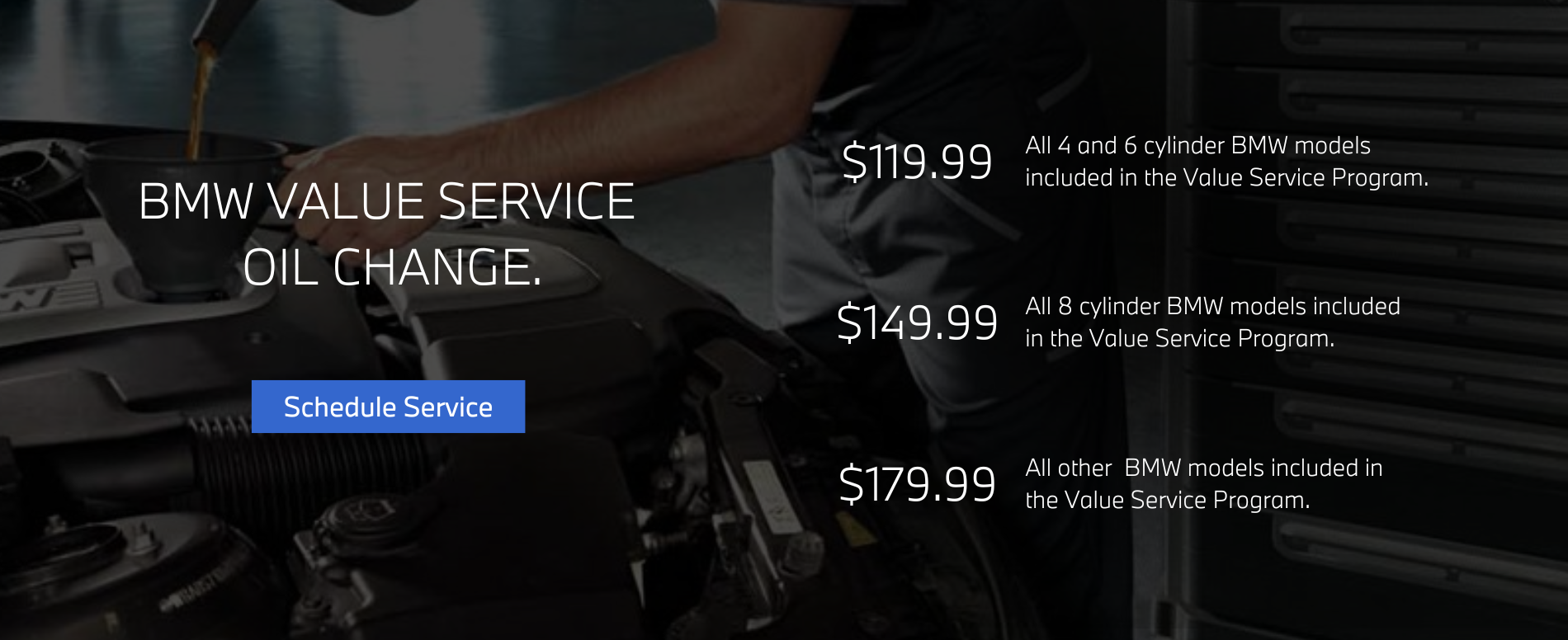 BMW Value Service Oil Change